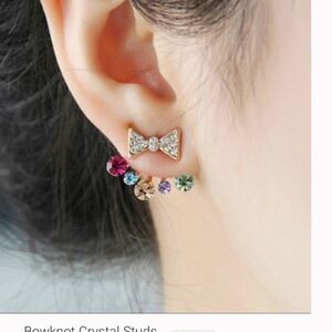 Bowknot Crystal Studs